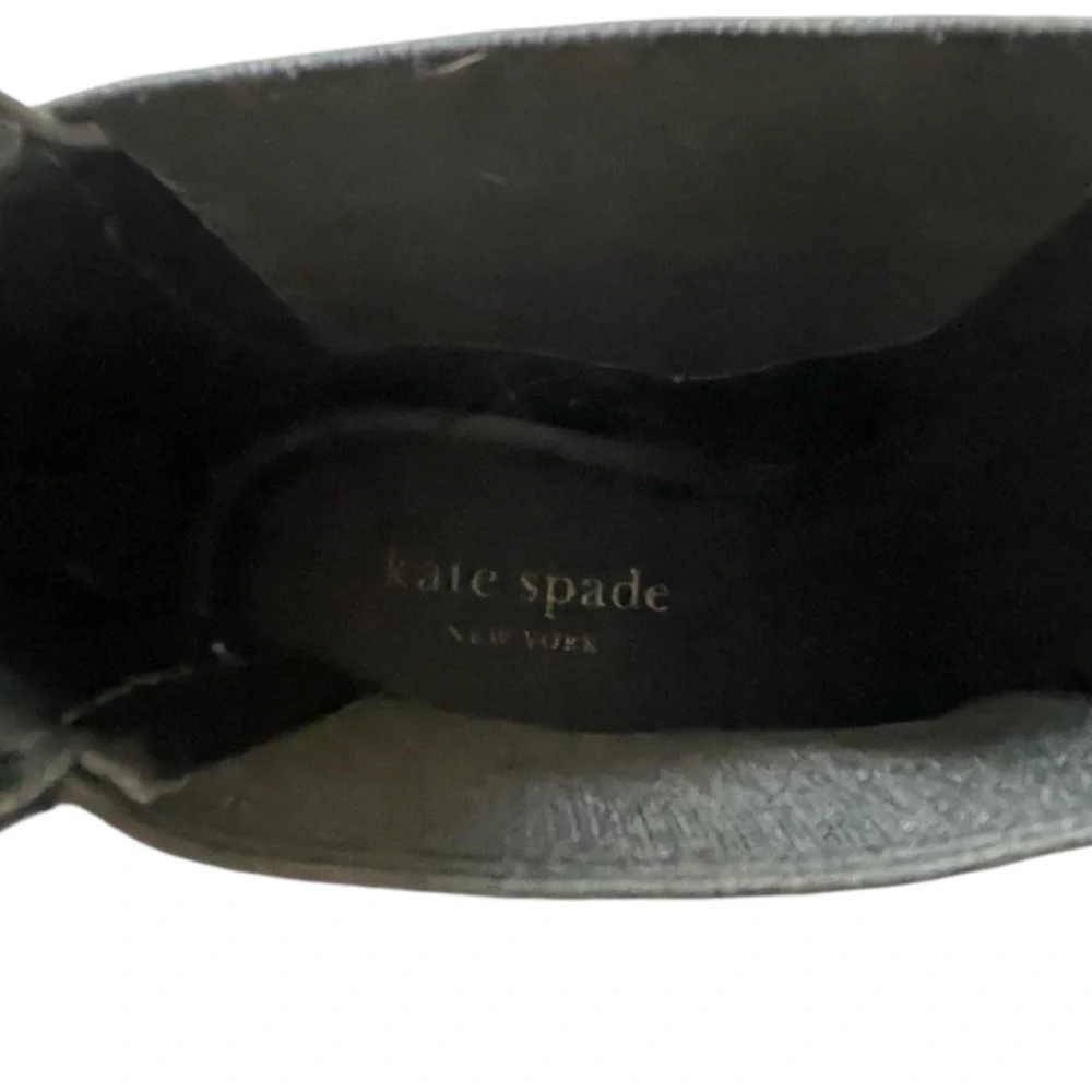 Kate Spade New York Solstice Rubber Black Rain Chelsea Boots Size 6